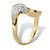 Diamond Accent Gold-Plated Freeform Bypass Ring-12 at PalmBeach Jewelry