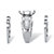 Marquise-Cut Cubic Zirconia 3-Piece Wedding Ring Set 5.38 TCW in Platinum over Sterling Silver-12 at PalmBeach Jewelry