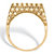 Men's Round Cubic Zirconia Stippled Bridge Ring 2.50 TCW in Solid 10k Yellow Gold-12 at PalmBeach Jewelry