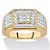 Men's Diamond Accent 18k Gold-Plated Grid Ring-11 at PalmBeach Jewelry