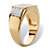 Men's Diamond Accent 18k Gold-Plated Grid Ring-12 at PalmBeach Jewelry