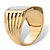 Men's Diamond Accent 18k Gold-Plated Two-Tone Grooved Grid Ring-12 at PalmBeach Jewelry