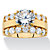 Round Cubic Zirconia Triple-Row Engagement Ring 4.40 TCW in 18k Gold over Sterling Silver-11 at PalmBeach Jewelry