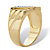 Men's Diamond Accent Gold-Plated Diagonal Grooved Ring-12 at PalmBeach Jewelry