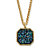Mystic Fire Crystal Antiqued Goldtone Octagon Pendant Necklace 18"-20"-11 at PalmBeach Jewelry