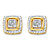 Diamond Accent Squared Two-Tone Gold-Plated Button Earrings-11 at PalmBeach Jewelry
