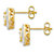 Diamond Accent Squared Two-Tone Gold-Plated Button Earrings-12 at PalmBeach Jewelry