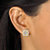 Diamond Accent Squared Two-Tone Gold-Plated Button Earrings-13 at PalmBeach Jewelry