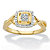 Diamond Accent Squared Two-Tone Gold-Plated Ring-11 at PalmBeach Jewelry