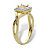 Diamond Accent Squared Two-Tone Gold-Plated Ring-12 at PalmBeach Jewelry