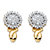 Diamond Accent Round Two-Tone Gold-Plated Cluster Button Earrings-11 at PalmBeach Jewelry