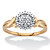 Diamond Accent Round Two-Tone Gold-Plated Cluster Crossover Ring-11 at PalmBeach Jewelry