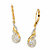 Diamond Accent Round Two-Tone Gold-Plated Journey Cluster Drop Earrings .75"-11 at PalmBeach Jewelry