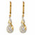 Diamond Accent Round Two-Tone Gold-Plated Journey Cluster Drop Earrings .75"-15 at PalmBeach Jewelry