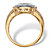 Diamond Two-Tone Double Halo Oval Cluster Cocktail Ring 1/5 TCW in 18k Gold over Sterling Silver-12 at Direct Charge presents PalmBeach