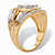 Round Diamond Two-Tone Halo Cluster Engagement Ring 1/5 TCW in 18k Gold over Sterling Silver-12 at PalmBeach Jewelry