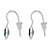 Oval-Cut Bezel-Set Teal Blue Crystal Drop Earrings in Silvertone 3/4"-12 at PalmBeach Jewelry