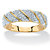 3/8 TCW Round Diamond Two-Tone Diagonal Ring in 18k Gold over Sterling Silver-11 at PalmBeach Jewelry