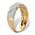 3/8 TCW Round Diamond Two-Tone Diagonal Ring in 18k Gold over Sterling Silver-12 at PalmBeach Jewelry