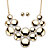 Round Crystal 2-Piece Halo Disc Button Earring and Bib Necklace Set in Gold Tone 20"-22.5"-11 at PalmBeach Jewelry