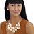 Round Crystal 2-Piece Halo Disc Button Earring and Bib Necklace Set in Gold Tone 20"-22.5"-13 at PalmBeach Jewelry