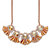 Round and Baguette-Cut Champagne Crystal Fringe Necklace in Rose Gold Tone 18"-20"-11 at PalmBeach Jewelry