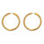 Round Cubic Zirconia Inside-Out Hoop Earrings 2.77 TCW Gold-Plated 1.5"-12 at PalmBeach Jewelry