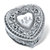 Personalized Heart-Shaped Scrolled Hinged Jewelry Box in Antiqued Stainless Steel 3"-11 at PalmBeach Jewelry
