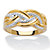 Diamond Accent Braided Ring 18k Gold-Plated-11 at Direct Charge presents PalmBeach