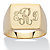Men's Personalized Initial I.D. Ring in Gold-Plated-11 at PalmBeach Jewelry