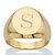 Men's Oval Personalized Monogrammed Initial Ring in Gold-Plated-11 at PalmBeach Jewelry