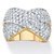 Round Cubic Zirconia Crossover Cocktail Ring 2.65 TCW Gold-Plated-11 at PalmBeach Jewelry