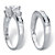 Princess-Cut Cubic Zirconia 2-Piece Wedding Ring Set 3.11 TCW Platinum-Plated-12 at PalmBeach Jewelry