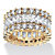 Round and Baguette-Cut Cubic Zirconia Eternity Ring 12.42 TCW in 14k Gold over Sterling Silver-11 at PalmBeach Jewelry