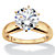 Round Cubic Zirconia Silver Solitaire Engagement Ring 3.50 TCW in 18k Gold over Sterling Silver-11 at PalmBeach Jewelry