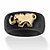 Genuine Black Jade Elephant Ring Band in 10k Yellow Gold-11 at PalmBeach Jewelry