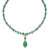 Genuine Pear-Cut and Round Beaded Green Jade Drop Necklace in 10k Yellow Gold 20"-11 at PalmBeach Jewelry