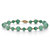 Genuine Green Jade Round Beaded Bracelet in Solid 10k Yellow Gold 8"-11 at PalmBeach Jewelry