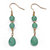 Genuine Green Jade Pear-Cut and Round Beaded Drop Earrings in Solid 10k Yellow Gold-11 at PalmBeach Jewelry