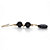 Genuine Black Onyx Round and Briolette Beaded Drop Earrings in Solid 10k Yellow Gold-12 at PalmBeach Jewelry
