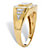 Men's Round Diamond Grid Ring 1/5 TCW in 18k Gold over Sterling Silver-12 at PalmBeach Jewelry