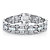 Men's Square-Cut Cubic Zirconia 10.35 TCW Bar-Link Bracelet in Silvertone 8.25"-11 at Direct Charge presents PalmBeach