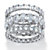 Oval, Round and Princess-Cut Cubic Zirconia 3-Piece Eternity Ring Set 13.56 TCW in Platinum-Plated-11 at PalmBeach Jewelry