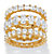 Oval, Round and Princess-Cut Cubic Zirconia 3-Piece Eternity Ring Set 13.56 TCW  Gold-Plated-11 at PalmBeach Jewelry