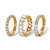 Oval, Round and Princess-Cut Cubic Zirconia 3-Piece Eternity Ring Set 13.56 TCW  Gold-Plated-12 at PalmBeach Jewelry