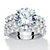 Round Cubic Zirconia 2-Piece Bridal Ring Set 9.20 TCW Platinum-Plated with Matching FREE BONUS Ring-15 at PalmBeach Jewelry