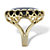 Oval Simulated Black Onyx Gold-Plated Scalloped Cocktail Ring-12 at PalmBeach Jewelry