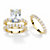Emerald-Cut Cubic Zirconia 2-Piece Wedding Ring Set 9.20 TCW in 14k Gold over Sterling Silver with FREE BONUS Bridal Ring-11 at PalmBeach Jewelry