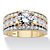 Round and Princess-Cut Cubic Zirconia Engagement Ring 4.60 TCW in 14k Gold over Sterling Silver-11 at PalmBeach Jewelry