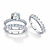 Round and Princess-Cut Cubic Zirconia 2-Piece Bridal Ring Set 5.73 TCW in Platinum over Sterling Silver with FREE BONUS Bridal Ring-11 at PalmBeach Jewelry